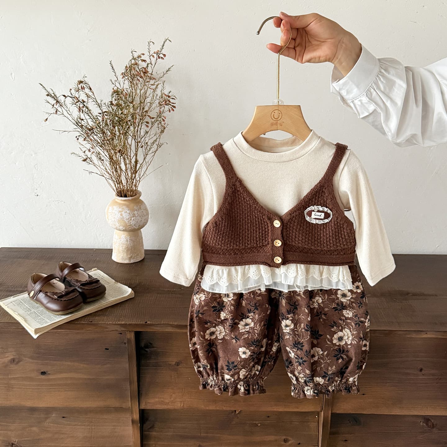 Girl's Sweater Set Fall Korean Fashion Baby Toddler Girl Infant Children's Spring Autumn New 3-Piece Set