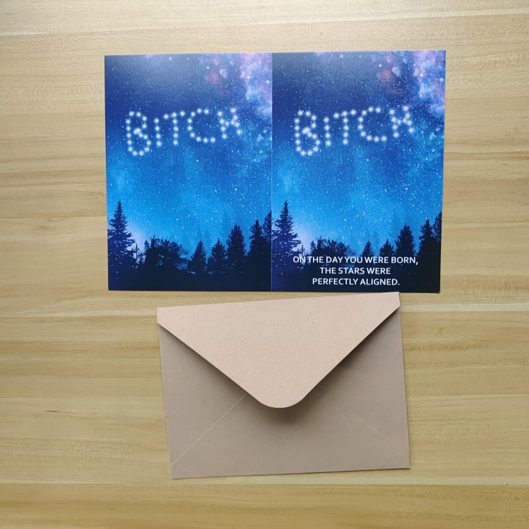 The Stars Were Perfectly Aligned Cross-Border New Starry Sky Greeting Card The Stars at Your Birth