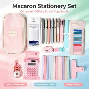 Pink Series Pencil Case Set, Multifunctional Stationery