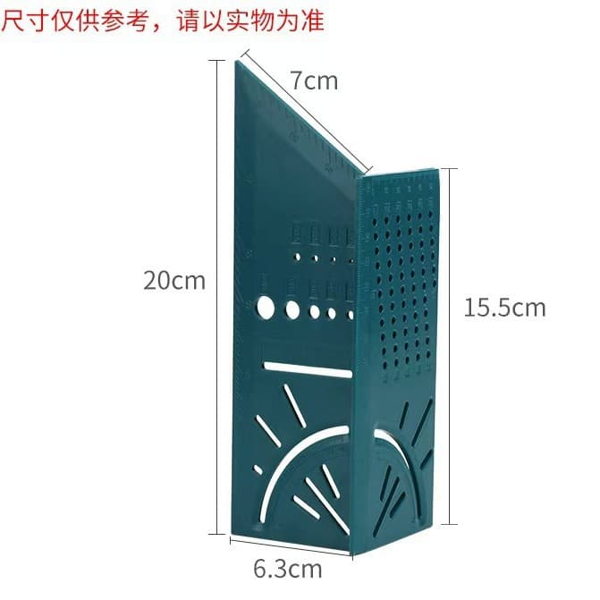 Multifunctional Woodworking Square 3D Positioning Ruler Angle Protractor Woodworking Marking Hole Positioning Guide Ruler Carpenter Tool