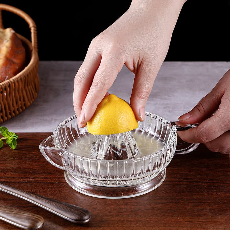 Luxury Glass Lemon Juicer Manual Citrus Press for Home Use Orange Grapefruit Juice Maker