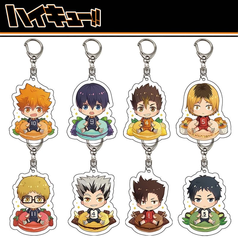 pq Junior Keychain Haikyuu!! Solitary Claw Grinding Black Tail Tetsuro Transparent Acrylic Pendant