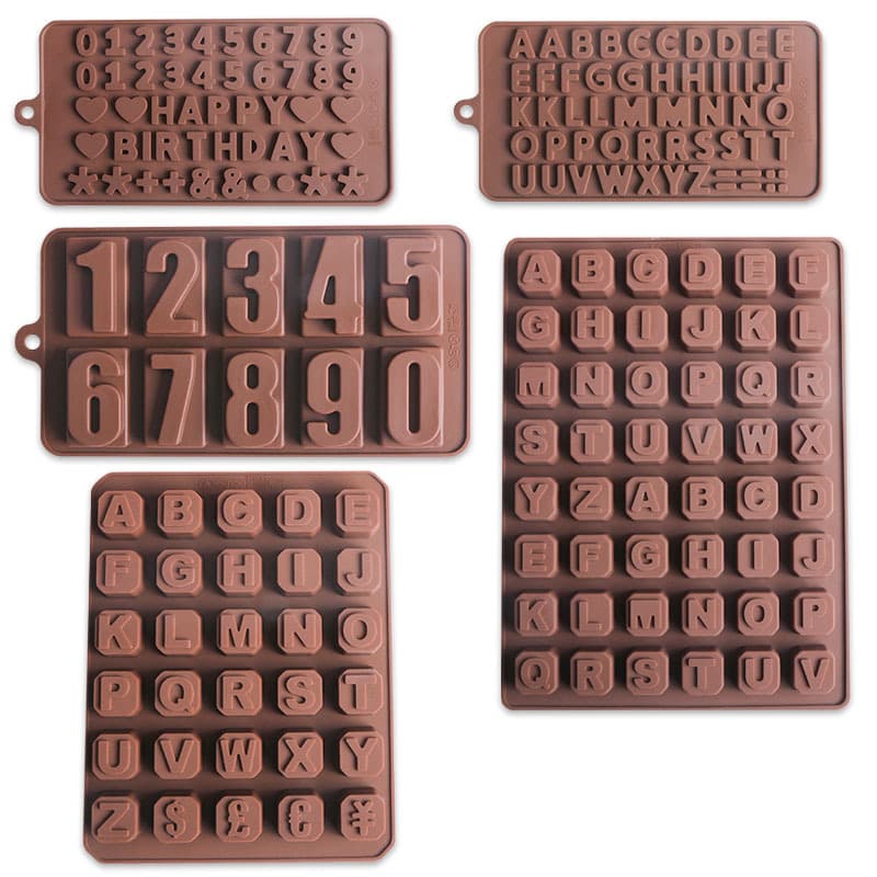 Alphanumeric chocolate mold waffle silicone cake mold baking mold love spoon ice tray mold baking