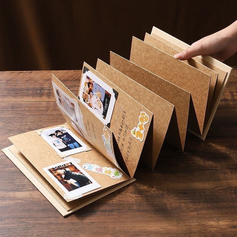 Sixth grade growth manual small photo album blank kraft paper loose-leaf memorial album creative graduation gift rubber sleeve
