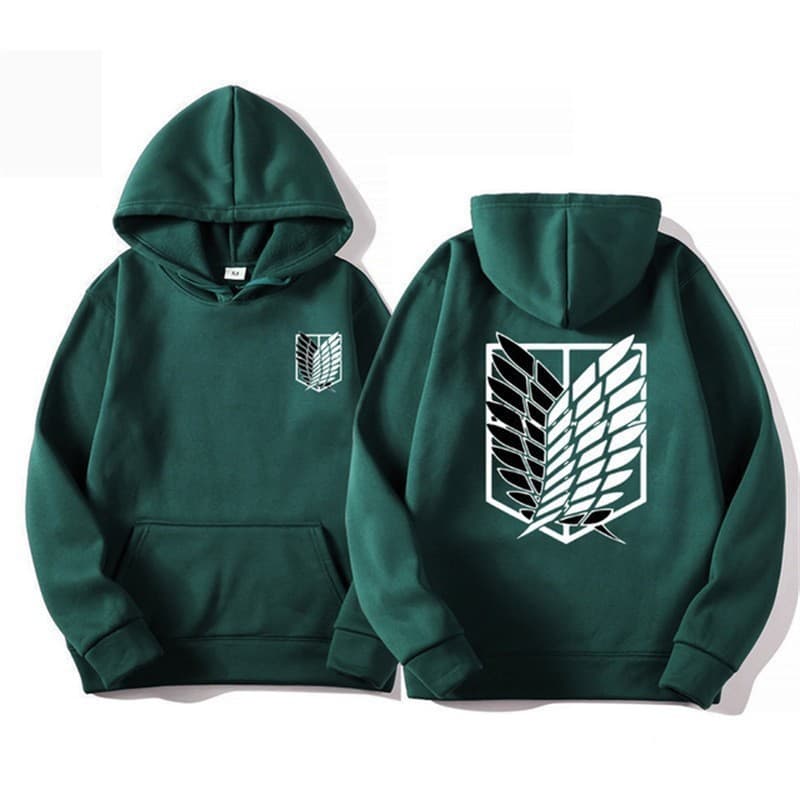 Cross-Border Bestseller Attack on Titan Print Casual Loose-Fit Hoodie for Men and Women
