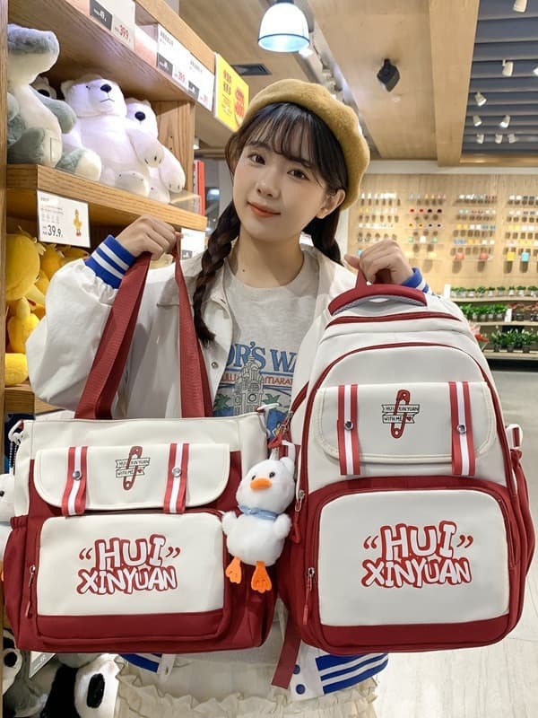 Fresh Print Student Tutoring Bag 2024 Spring New Large Capacity Backpack Casual Travel Women's Bag Wholesale