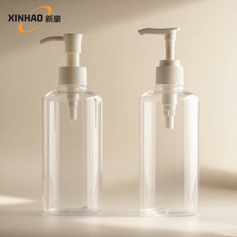 270ml Transparent Press Pump Shampoo Bottle Shower Gel Replacement Dispensing Bottle Plastic PET Skincare Lotion Bottle