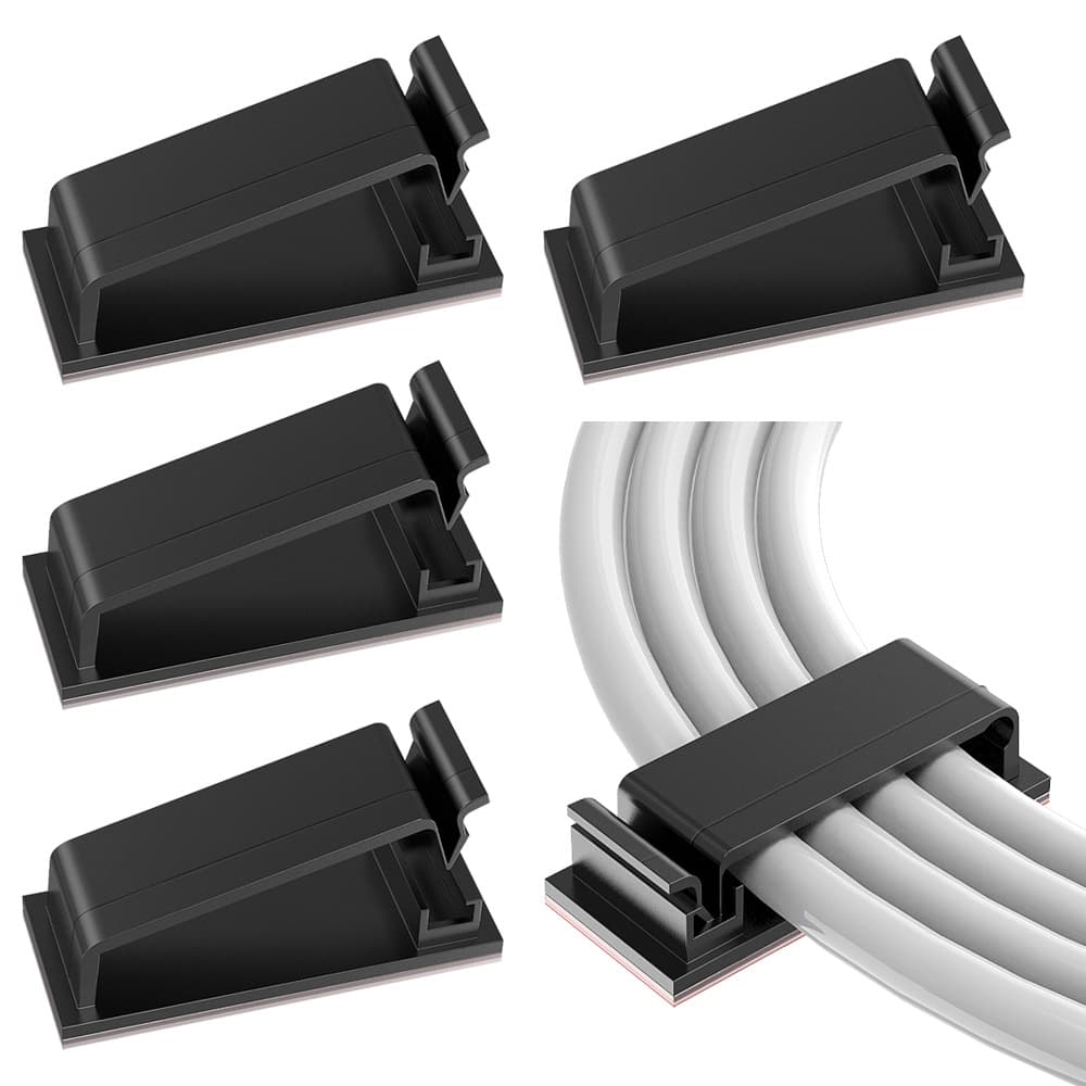 Factory Direct Data and Power Cable Clip, Car Wiring Clamp Self-Adhesive Cable Manager, Wire and Cable Winding Base