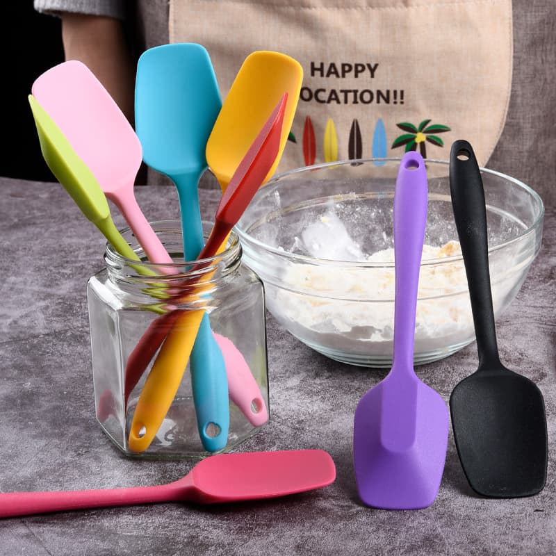 Food-Grade Silicone Square-Head Spatula Small Size 20.5cm Baking and Decorating Tool T-Shaped Spatula Cake Cream Spatula