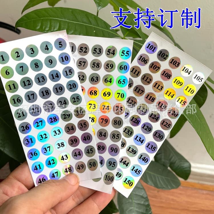 1-200 Number Stickers 1-50 Nail Polish Bottle Labels Cup Number Bar Glass Stickers 1-100