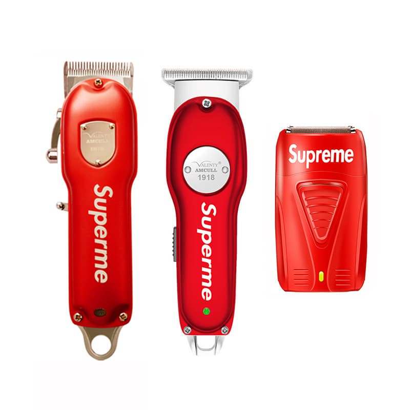 New Oil Head Clipper 1916 Red Gradient All-Metal Heavy Feel Hollow Blade Three Colors Available Barber Same Style