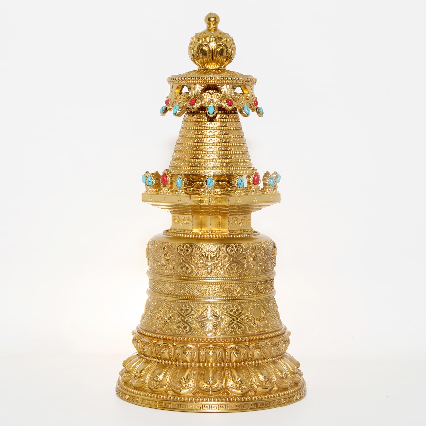 Firebird Craft Eight Auspicious Symbols Kadam Stupa, Tibet Home Living Room Item, Exquisite Pagoda, Bodhi Stupa Pagoda Ornament