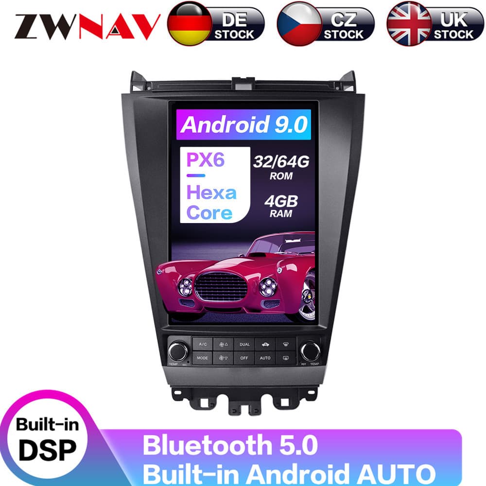 Vertical Screen Android Smart Navigation for Honda Accord 2003-2007