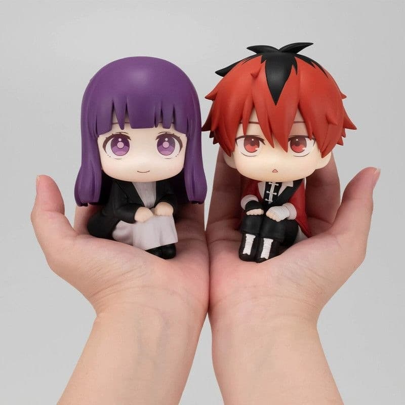 Sitting Frieren Stark Figure Q Version Collectible Anime Model Desktop Ornament Birthday Gift for Girls