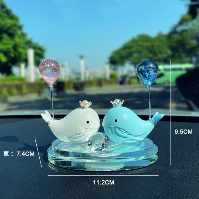 Cute Dolphin Perfume Holder Car Decoration Resin Craft Valentine's Day Gift Car Ornament