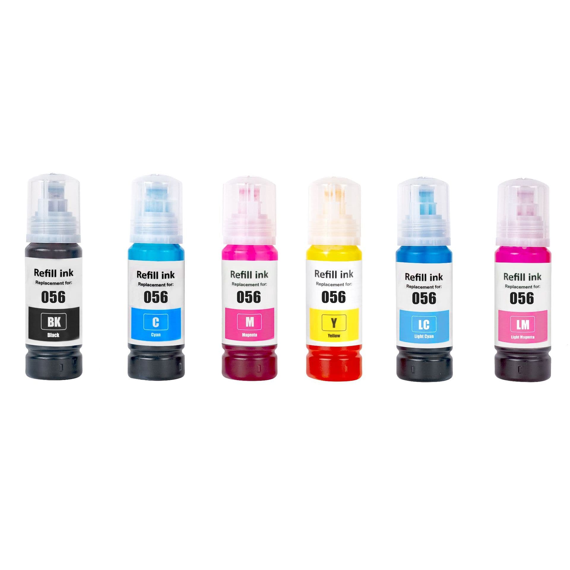 Epson 056 Ink Compatible Refill Ink for L8058 L18058 L8050 L18050 Printers Professional Special Use 70ml Page Yield 3000