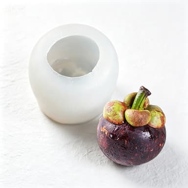 Creative Fruit Collection: Mangosteen, Peach, Banana, Persimmon Silicone Mousse Candle Mold, Handmade DIY Silicone Mold