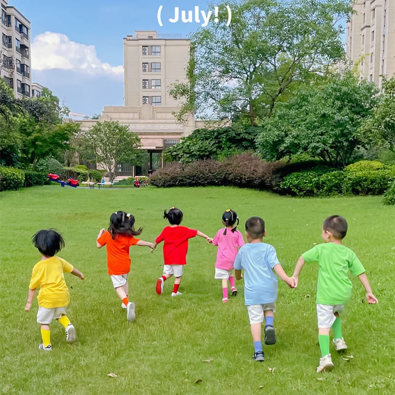 2024 Spring/Summer Children's Short Sleeve T-Shirt Cotton Half Sleeve Girls T-Shirt Boys Short Sleeve Kids Clothing Japanese Style Base Layer Short Sleeve