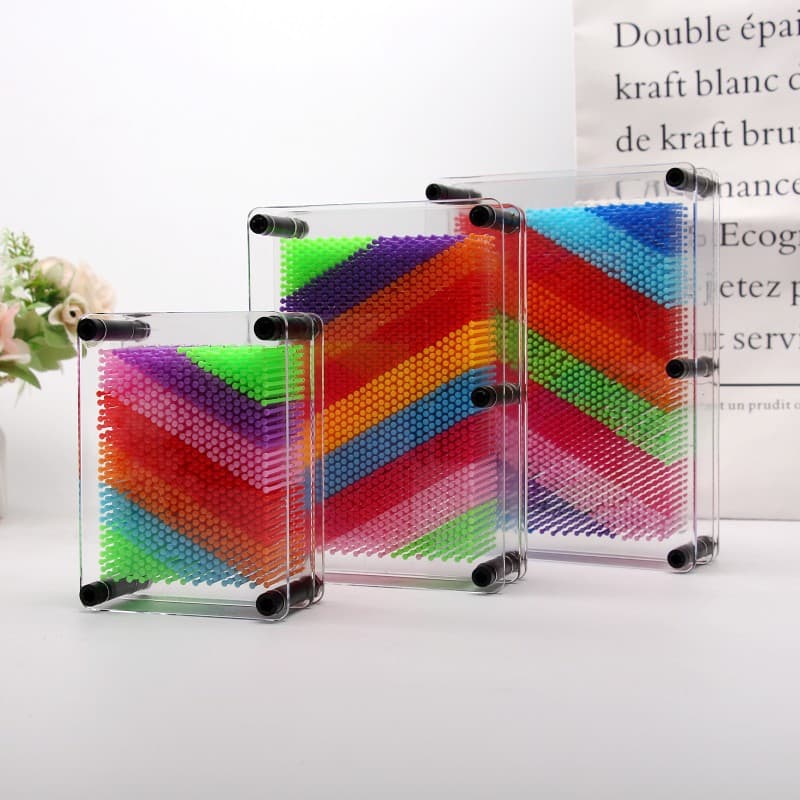 TikTok Same Style Rainbow Plastic Square Handprint 3D Clone Hand Mold Variable Hand Mold Stereoscopic Pin Sculpture Painting for Children
