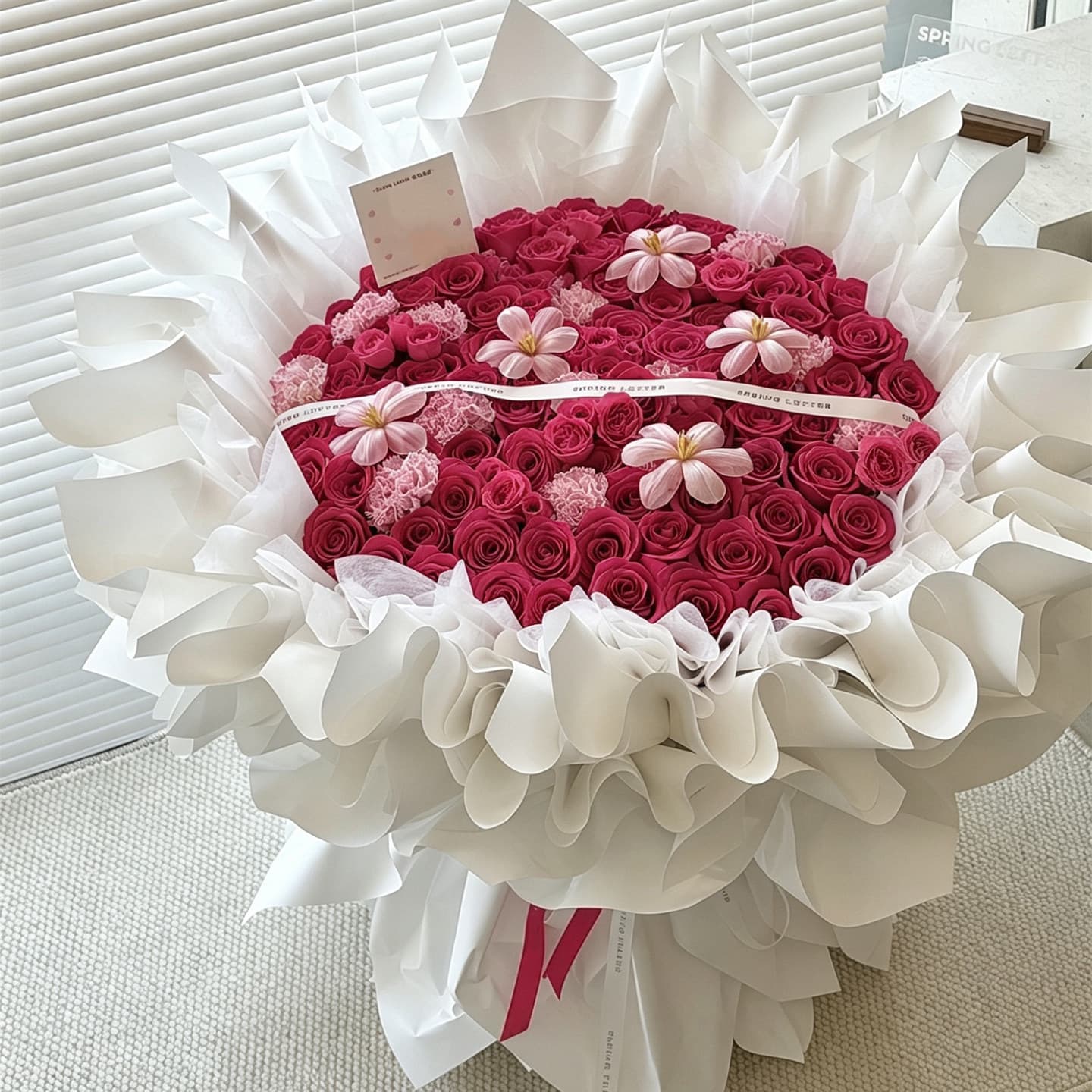 Giant Rose Preserved Flower Bouquet, Soap Flower, Qixi Festival Gift for Girlfriend, Birthday Gift, Premium Gradient Rose Bouquet
