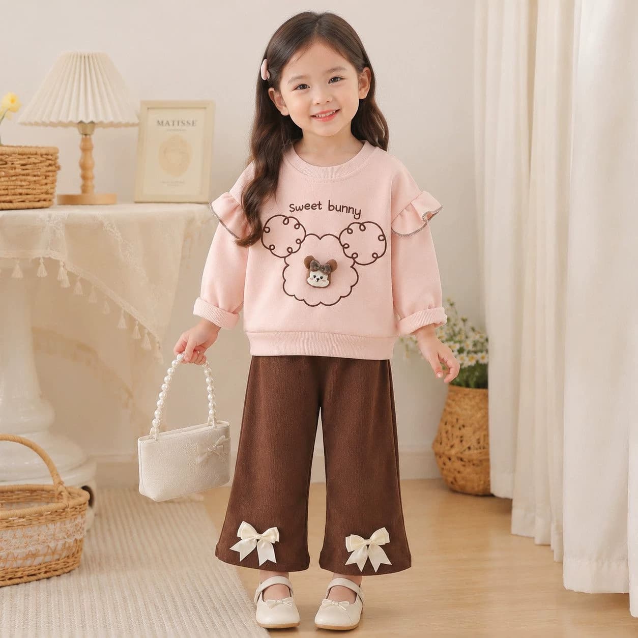 Girls suit spring and autumn two-piece set fashionable children spring 3 baby clothes 1-2 years old baby girl spring clothes