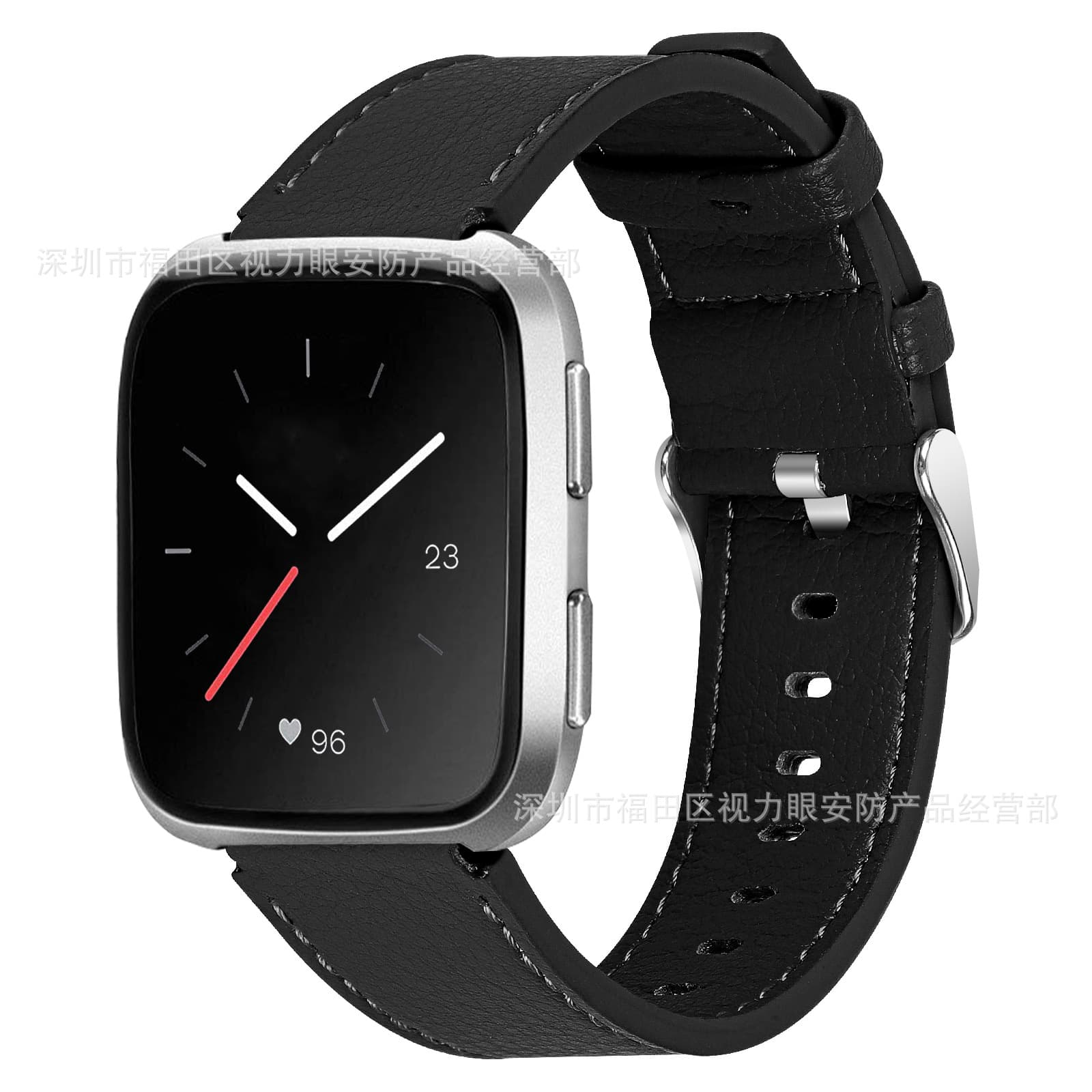 Suitable for fitbit versa watch strap versa2 military double-sided leather strap high-end replacement wrist strap
