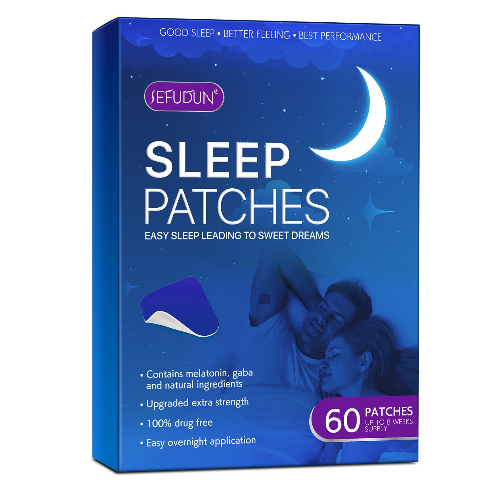 Cross-border SEFUDUN Sleep Patch Herbal Acupoint Tranquilizing Plaster Lavender Patch