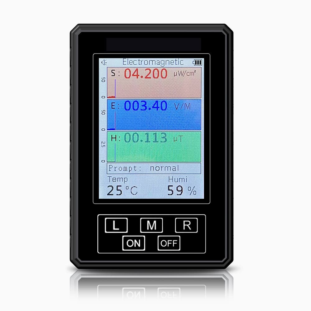Factory direct stock of electromagnetic radiation detectors and temperature and humidity detectors, battery-operated BR-9A XR2 PRO.