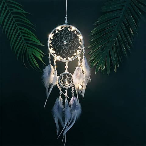 Girly Dreamcatcher Hanging Ornament Handmade Wind Chime Room Decoration Creative Gift for Classmates Birthday Qixi Valentine's Day