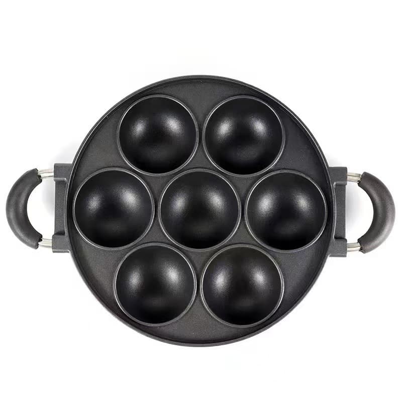 7 Hole Round Non-Stick Cake Mold Egg Die Casting Baking Multifunctional Octopus Pellet Cake Mold Egg Pot
