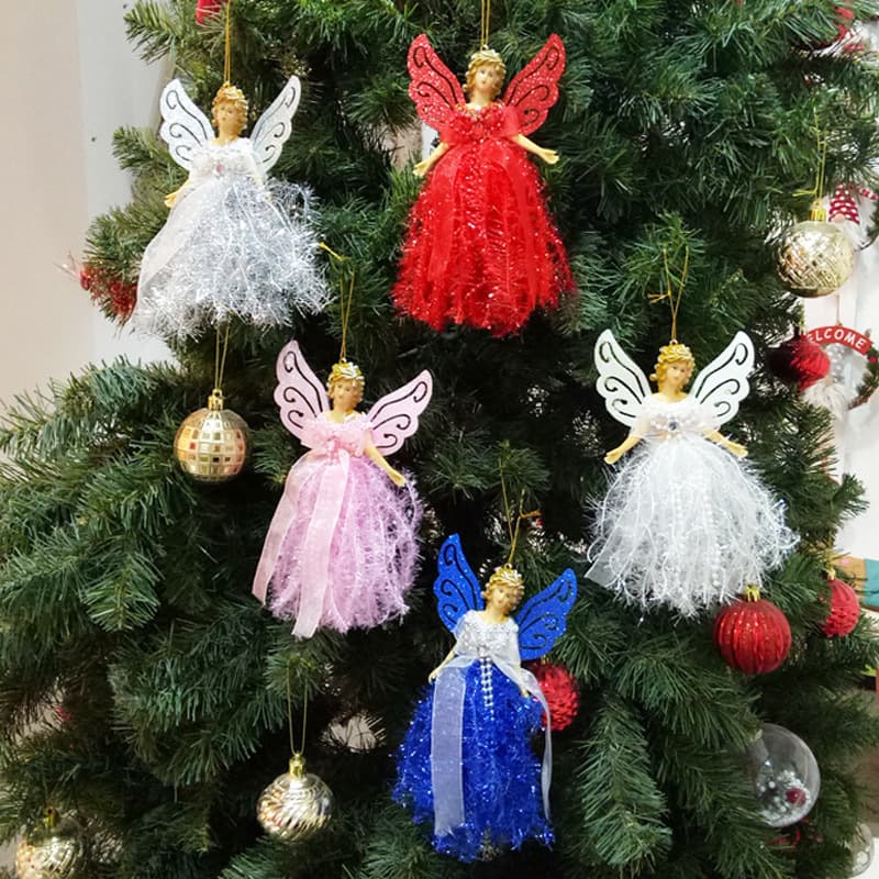 New Christmas decorations three-dimensional angel doll lace small pendant creative Christmas pendant Christmas tree decoration