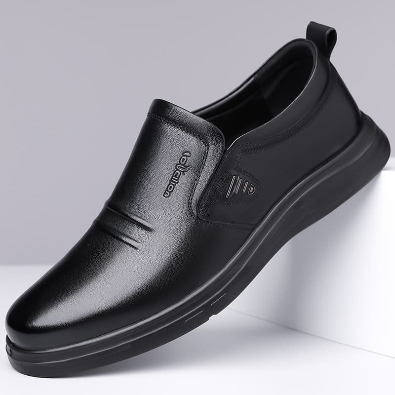 First Layer Leather Spring and Autumn Dress Shoes for Men, Genuine Leather Soft Sole Non-Slip Business Casual Oxfords