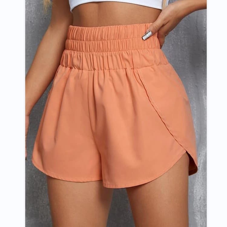 Spring/Summer New Women's High-Waist Elastic Loose Sports Casual Shorts