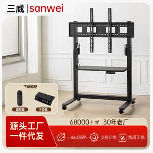 Dual-leg TV Mount with Remote-controlled Electric Lift for Large Screens, Smart Display Bracket for Living Room and Conference Room