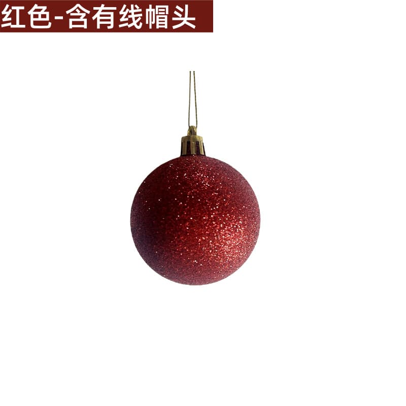 Factory direct supply of 3/4/5/6/8cm bulk glitter Christmas plastic decorative balls, festive party decorative balls