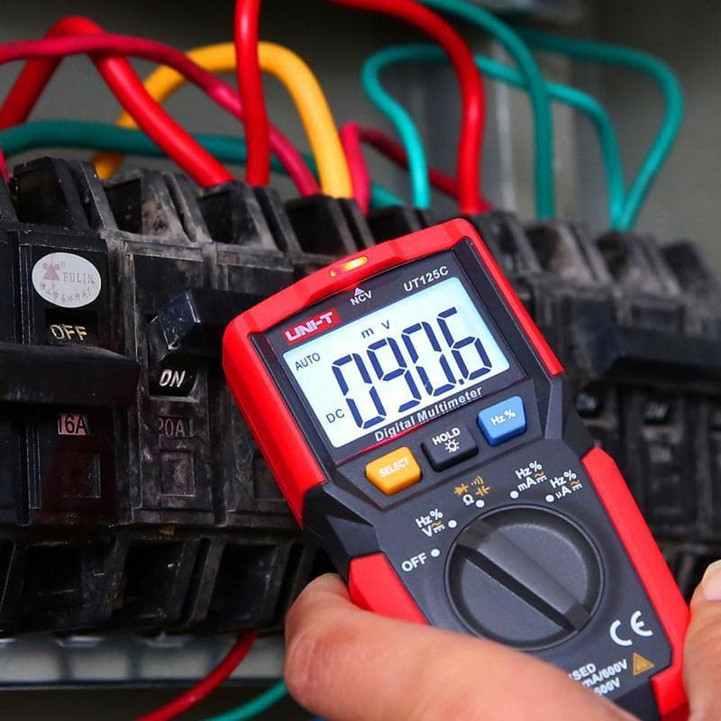 UNI-T UT125C Digital High Precision Multimeter Compact Anti-Burn Electrician Universal Meter Auto-Ranging Capacitance Tester