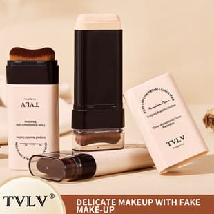 Cross-border Best-seller TVLV Eraser Dual-ended Foundation Stick, Water-light, Lightweight, Concealing, Brightening, 2-in-1 Foundation Stick