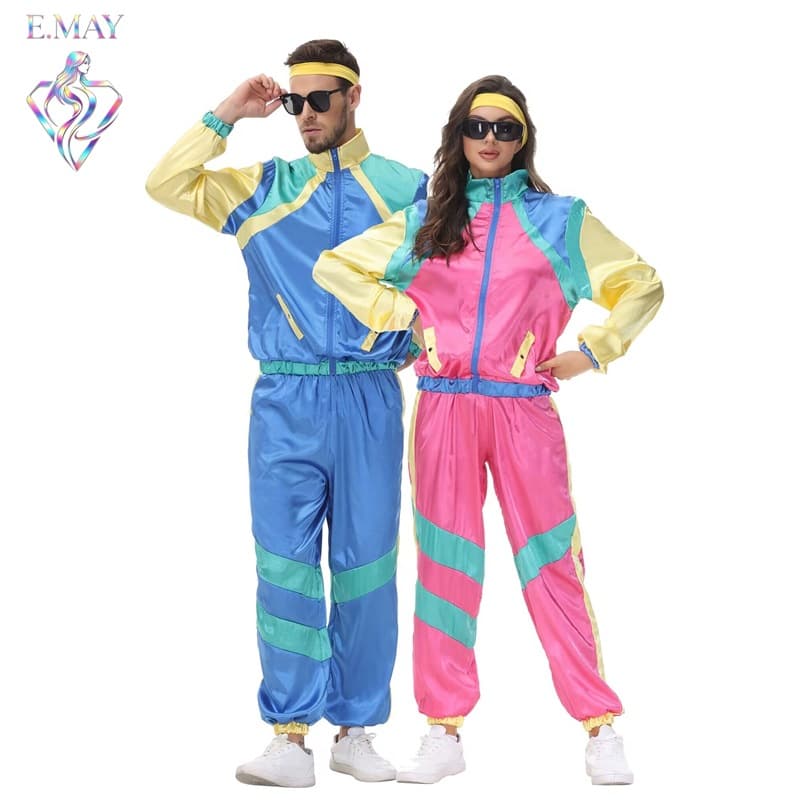 Couple Retro 70s Hip-Hop Rock Music Opera Costume Halloween Men's Stage Amazon
