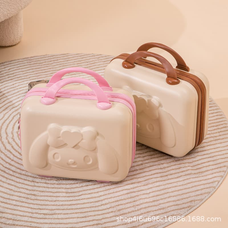 14-inch Mini Cartoon Rabbit Cosmetic Box Password Protected Handheld Luggage Case Souvenir Gift Carry-on Trolley Case