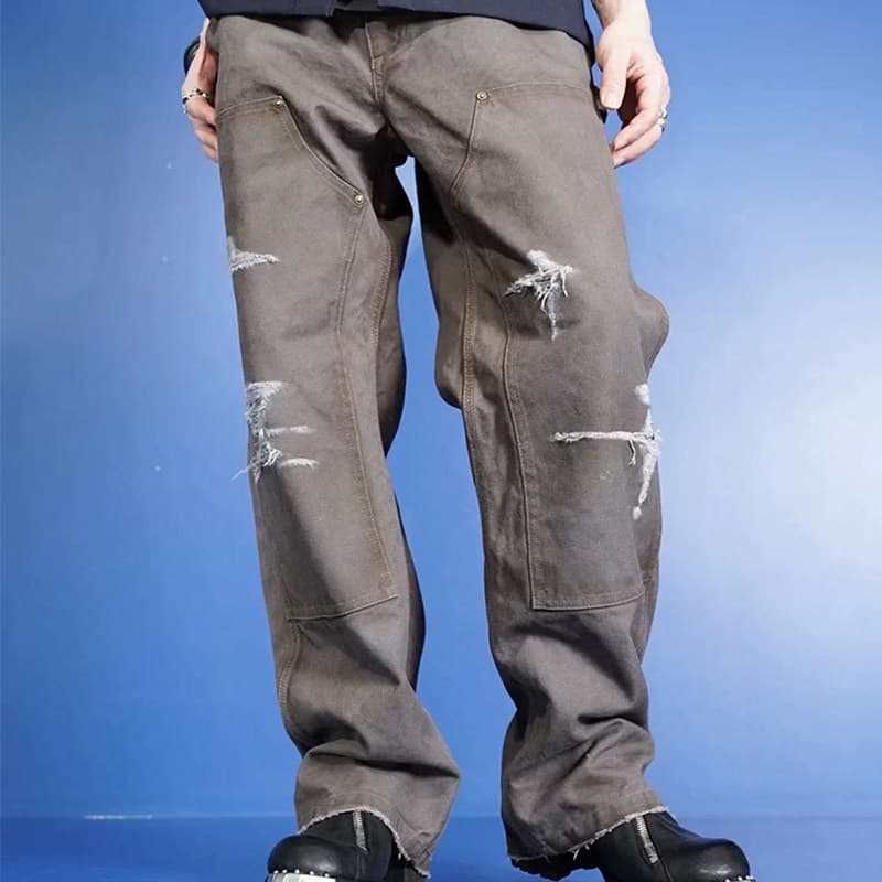 Saint Michael joins forces to disrupt men's and women's trend of splash-ink logging overalls