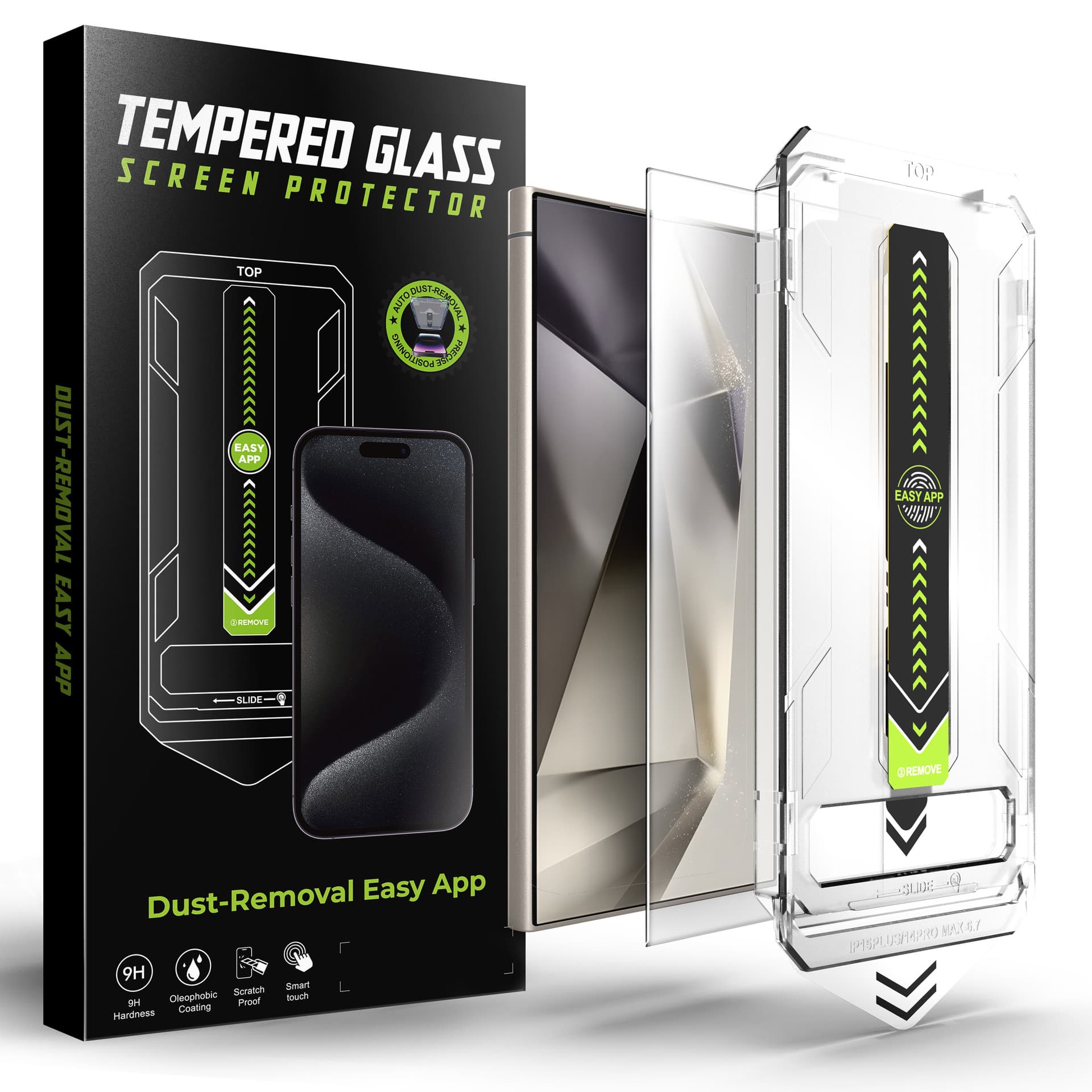For Samsung S24 Ultra Screen Protector, High Definition High Aluminum 25+ Glass Film, Privacy Anti-Dust Chamber S26 Tempered Glass Film