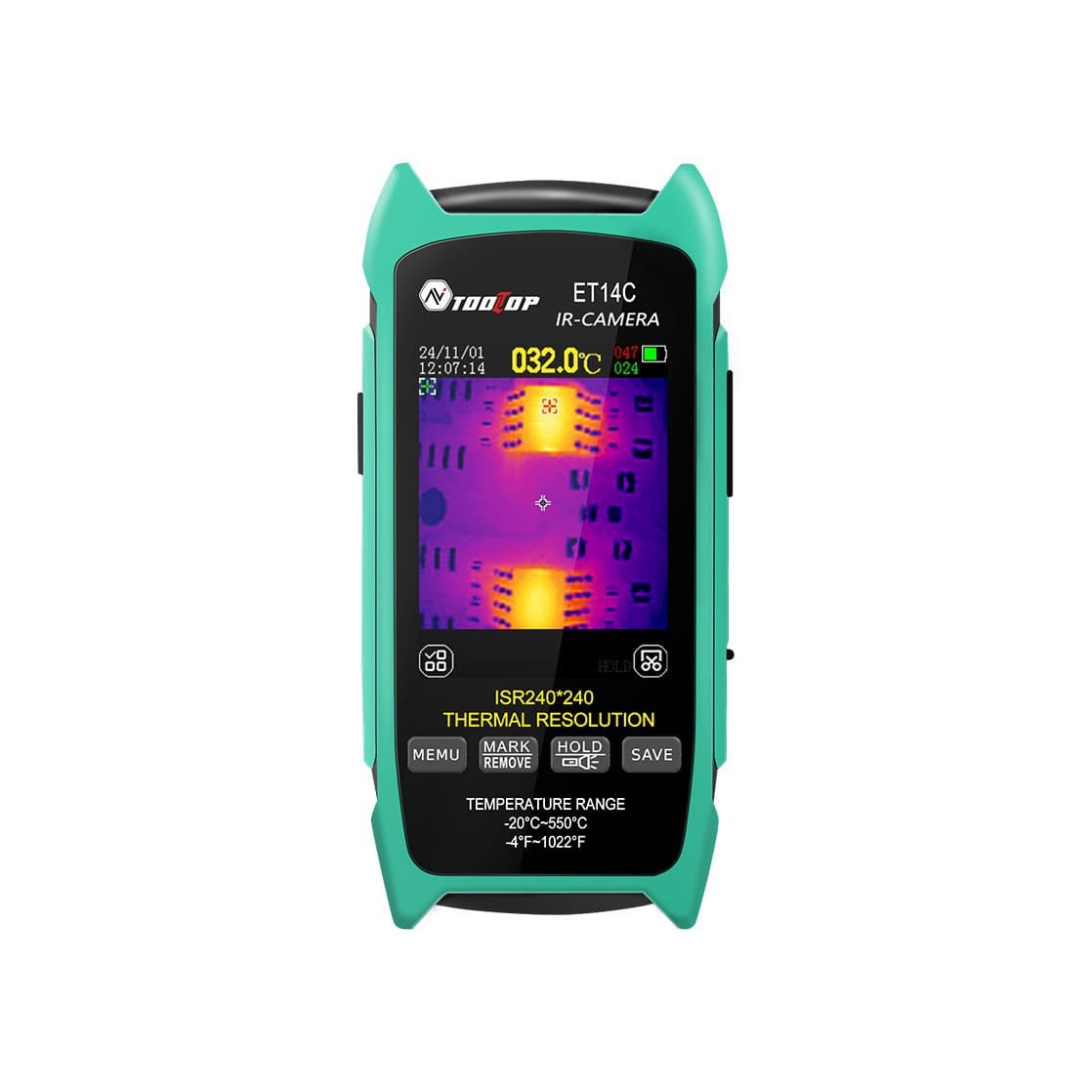 TOOLTOP ET14C 2.8-inch infrared thermal imaging camera 25Hz thermal imaging water leakage detection ISR240x240