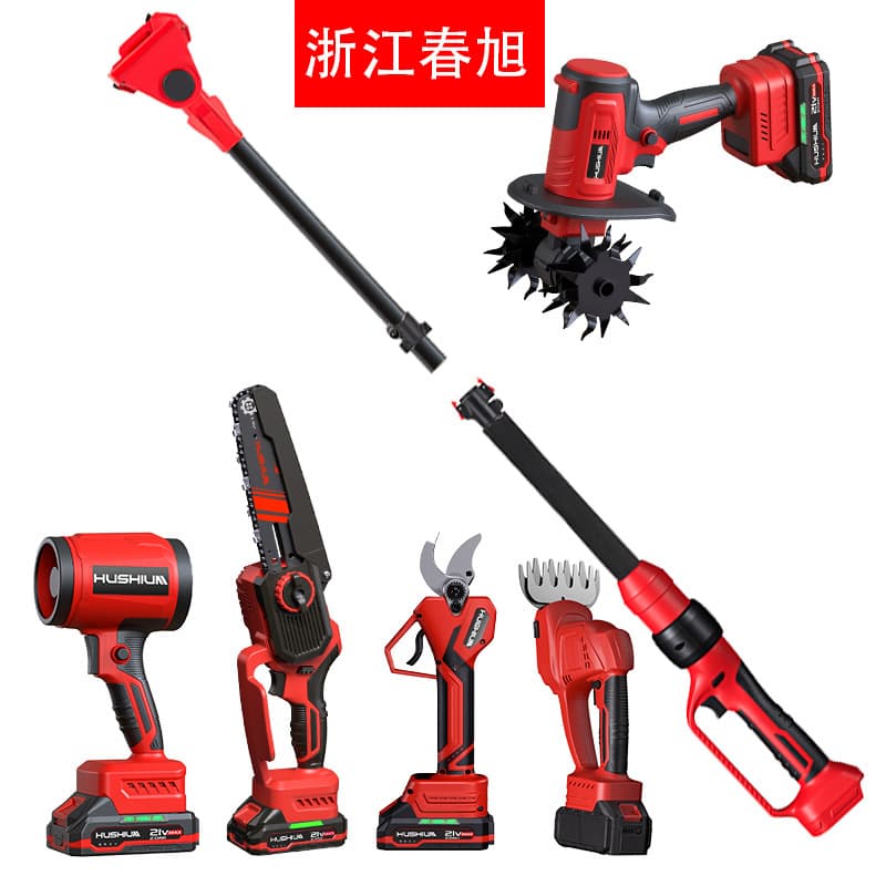 Factory Direct Lithium Multi-Function Garden Tool Set, Cordless Lawn Mower, Hedge Trimmer, Pruning Shear Combo