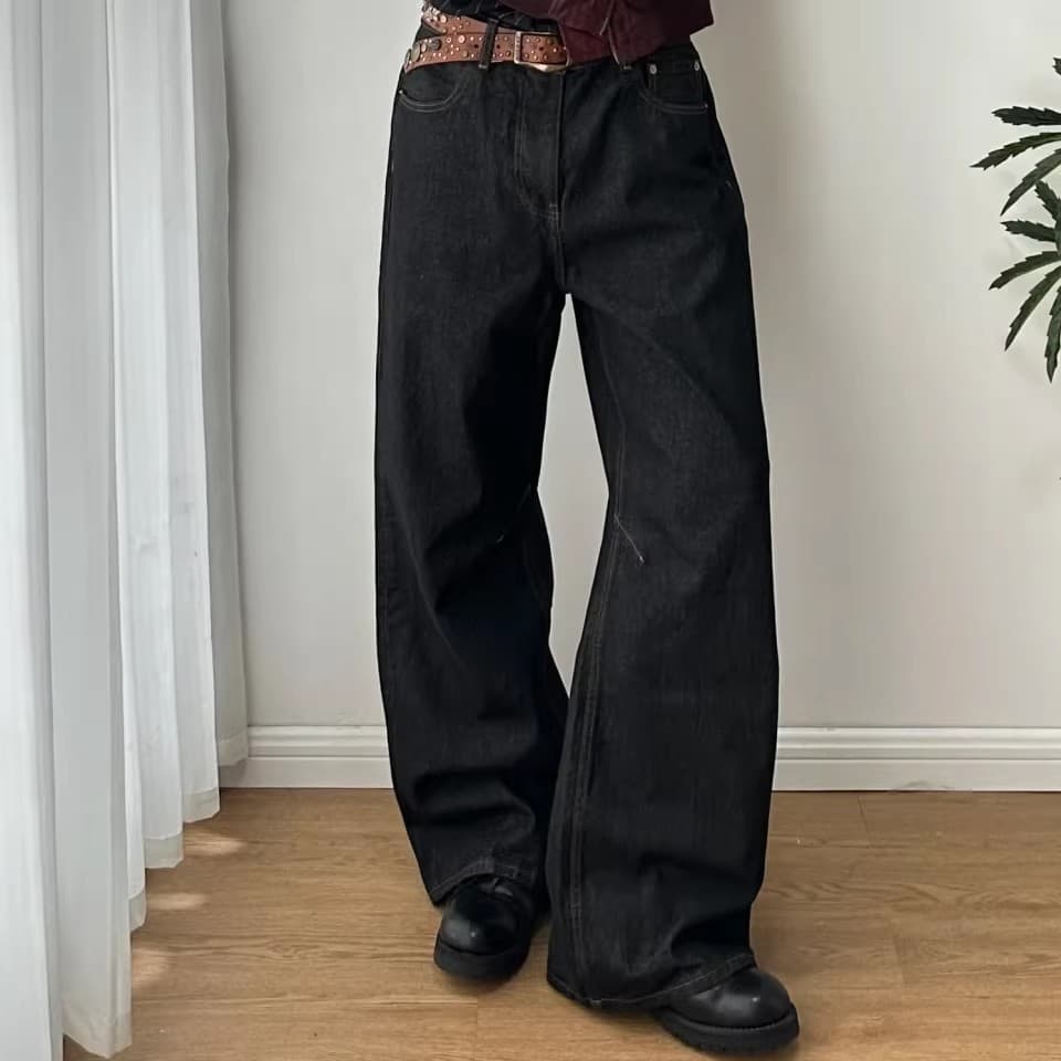 Mamagang Okayama Raw Denim 14.5oz Wabash Original Wash Jeans Unisex Baggy Multi-Pocket Long Pants