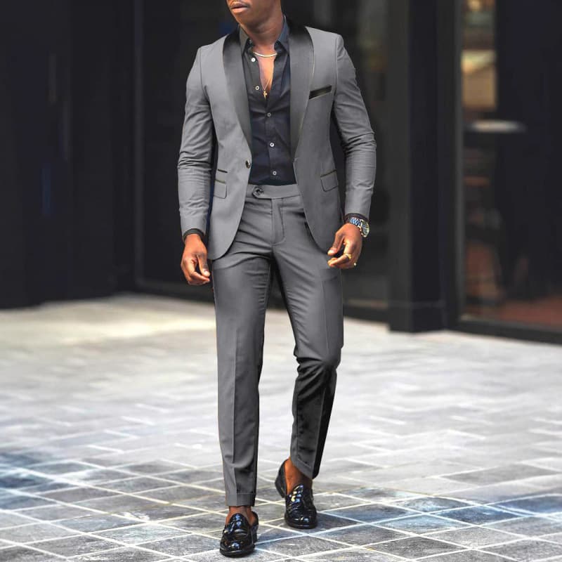 Dress Autumn Popular Men's Business Casual Suit Suit Male Wedding Groom Slim Suit Male One Piece Dropshipping