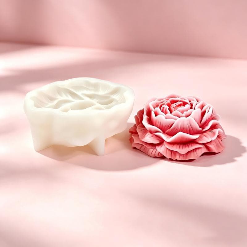 Extra Large Peony Flower Candle Silicone Mold Handmade Flower Soap Plaster Resin Craft Cement Ornament Mold