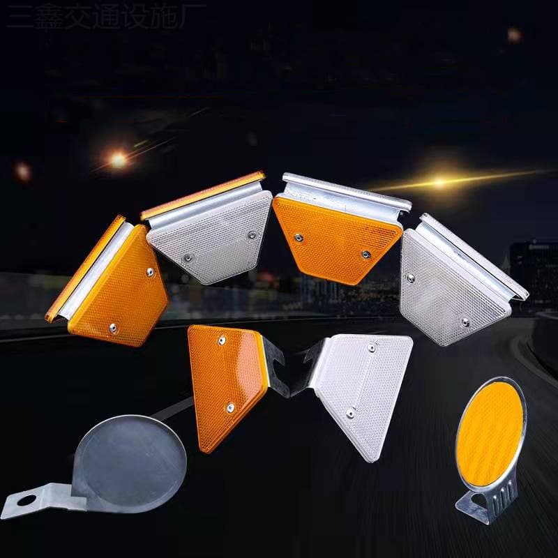 Trapezoidal Delineator for Highways, Single/Double-Sided Reflective Marker for W-Shaped Guardrail Attachment, Lane Divider HOT