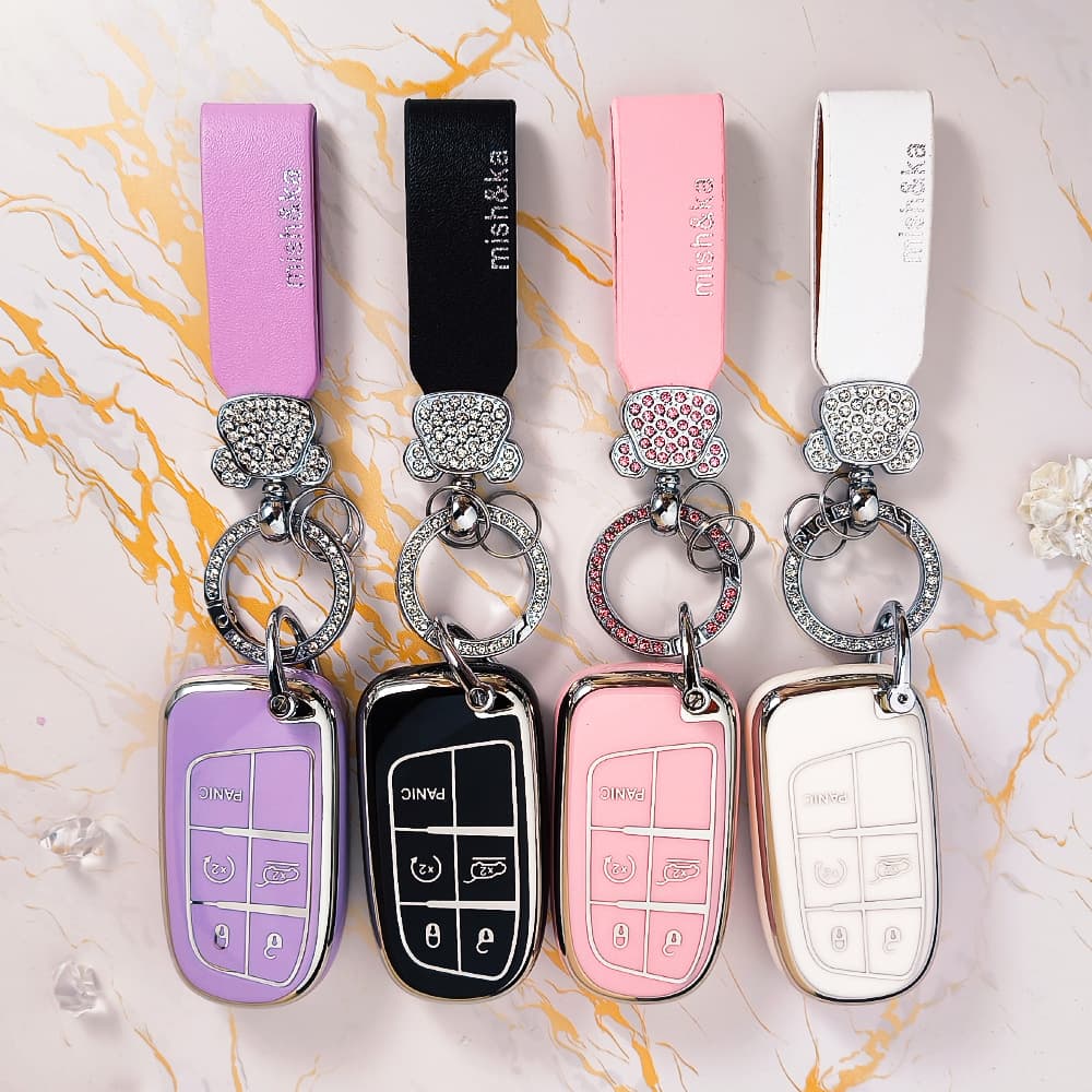 Compatible with Jeep Compass Key Case, Cherokee, Renegade, Grand Commander, Grand Cherokee Shell Clip