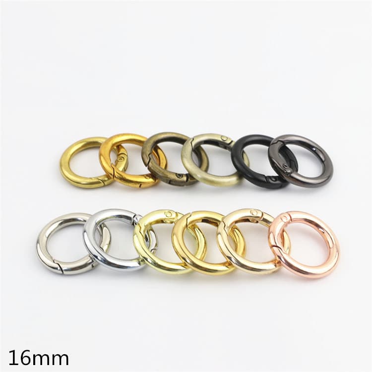 Bag accessories: 1.6cm inner diameter open spring ring, connecting buckle, open round ring, silver handle.