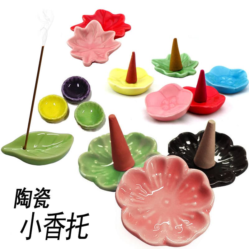 Wholesale ceramic small incense holder, incense burner, incense burner, small incense tray, backflow incense holder, line incense stick, incense stand, incense stand